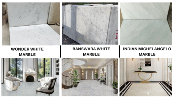 Imported Look, Indian Pride: Rajasthan’s Finest White Marble for Flooring