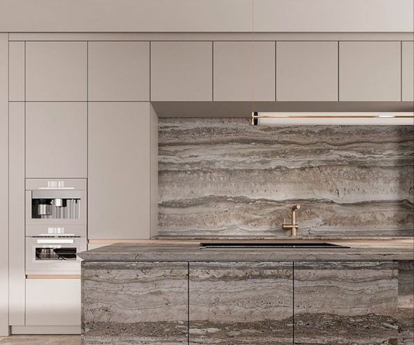 Silver Grey Travertine Marble