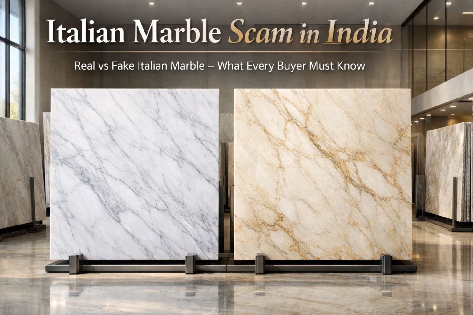 You are currently viewing Italian Marble Scam in India: Real vs Fake Italian Marble – Complete Buyer Guide
