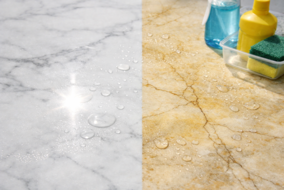 Marble Yellowing Scam: Chemical Treatment Risk