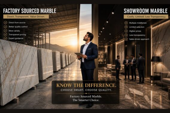 Factory Sourced Marble vs Showroom Marble – The Truth Guide