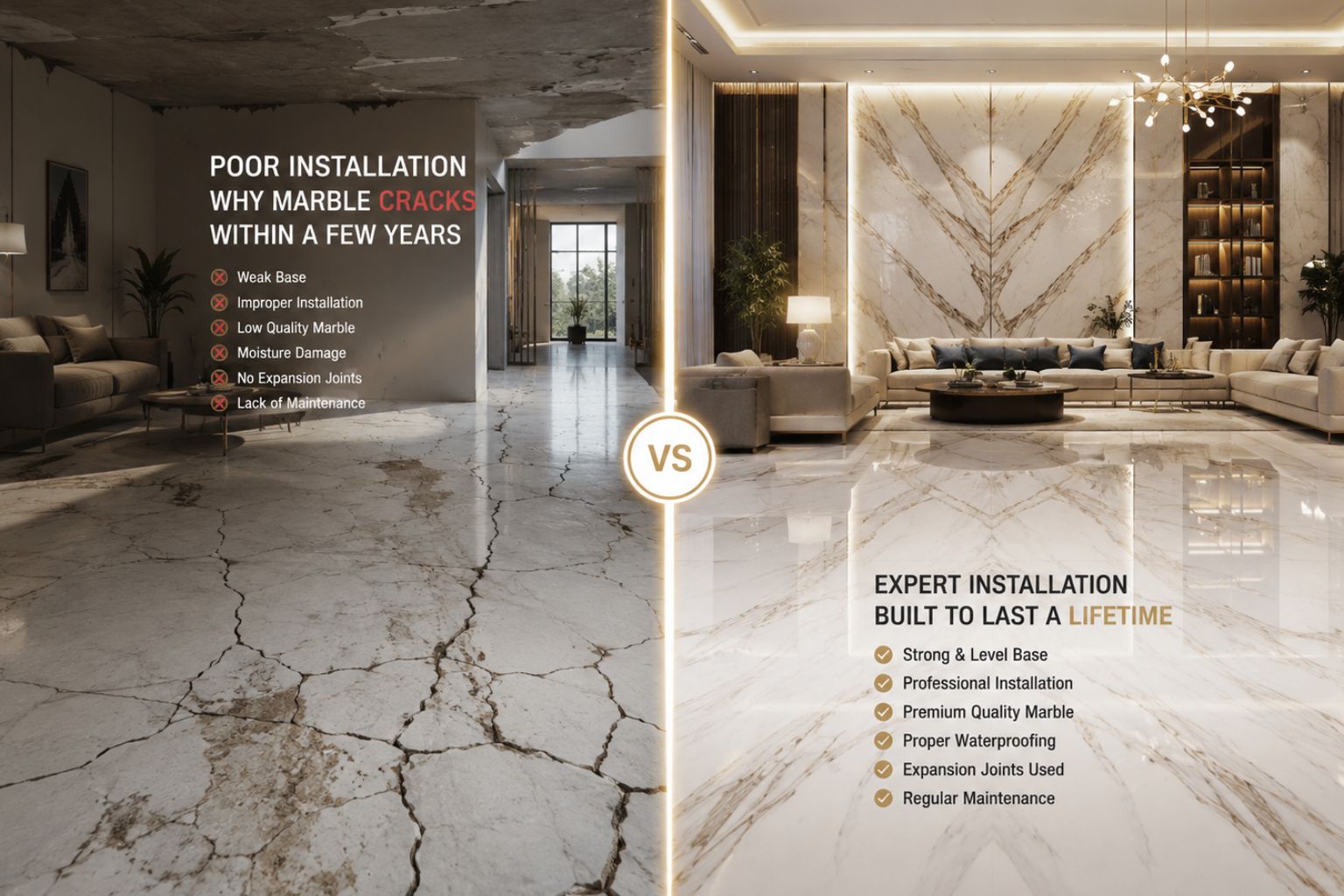 You are currently viewing Why Some Marble Cracks Within a Few Years