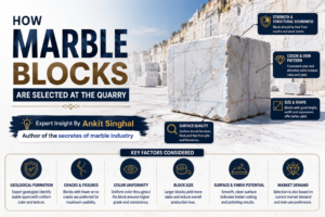 Read more about the article How Marble Blocks Are Selected at the Quarry: A Complete Guide to Quality Stone Selection
