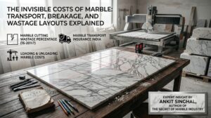 Read more about the article The Invisible Costs of Marble: Transport, Breakage, and Wastage Layouts Explained