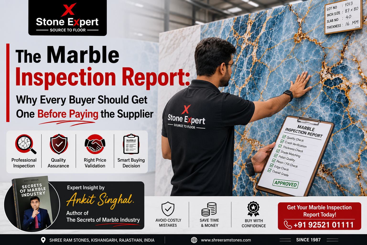 You are currently viewing The Marble Inspection Report: Why Every Buyer Should Get One Before Paying the Supplier