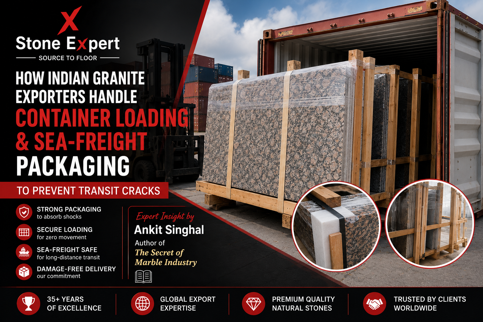 You are currently viewing How Indian Granite Exporters Prevent Transit Cracks During Global Shipping