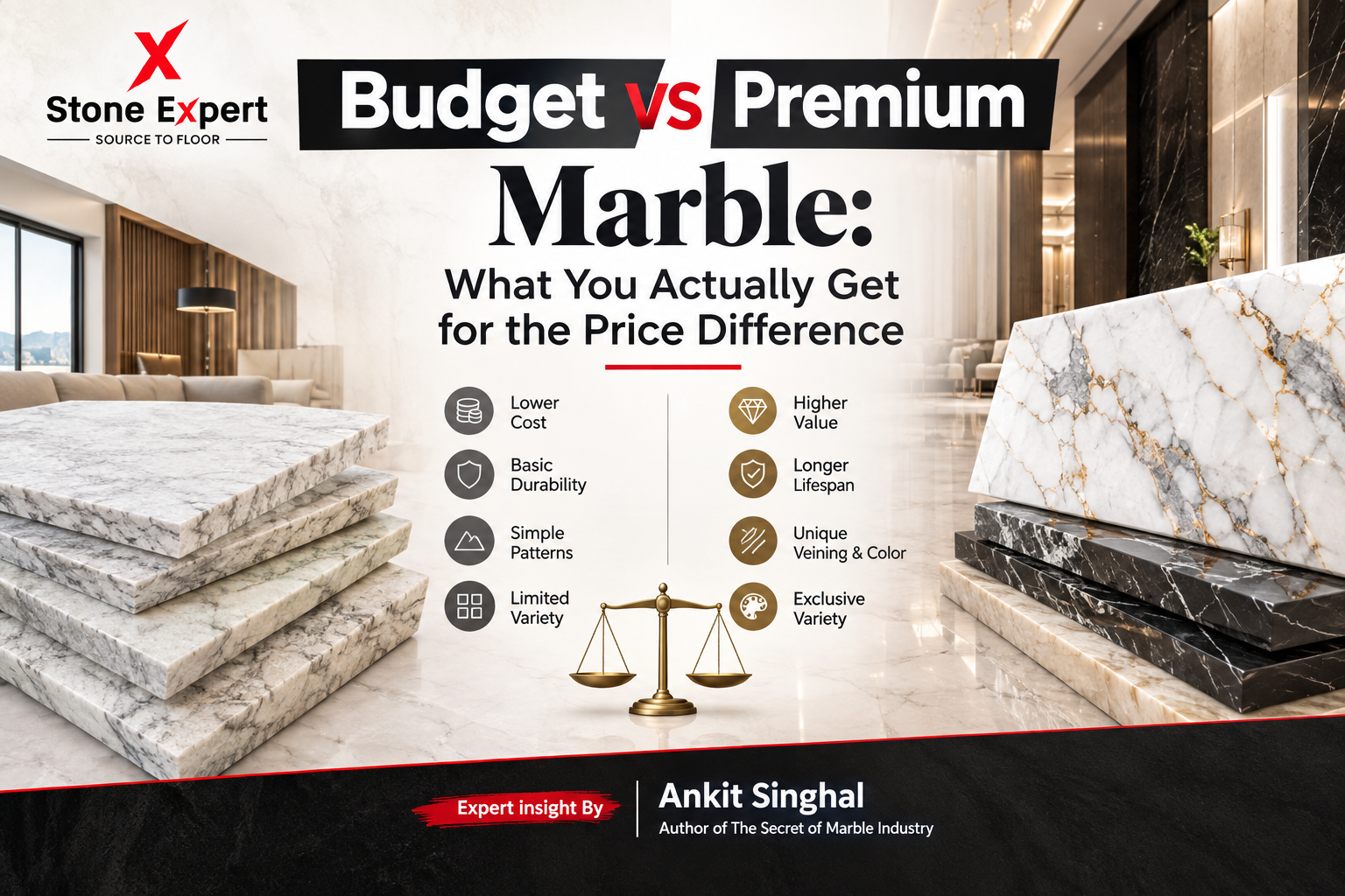 You are currently viewing Budget vs Premium Marble: What You Actually Get for the Price Difference