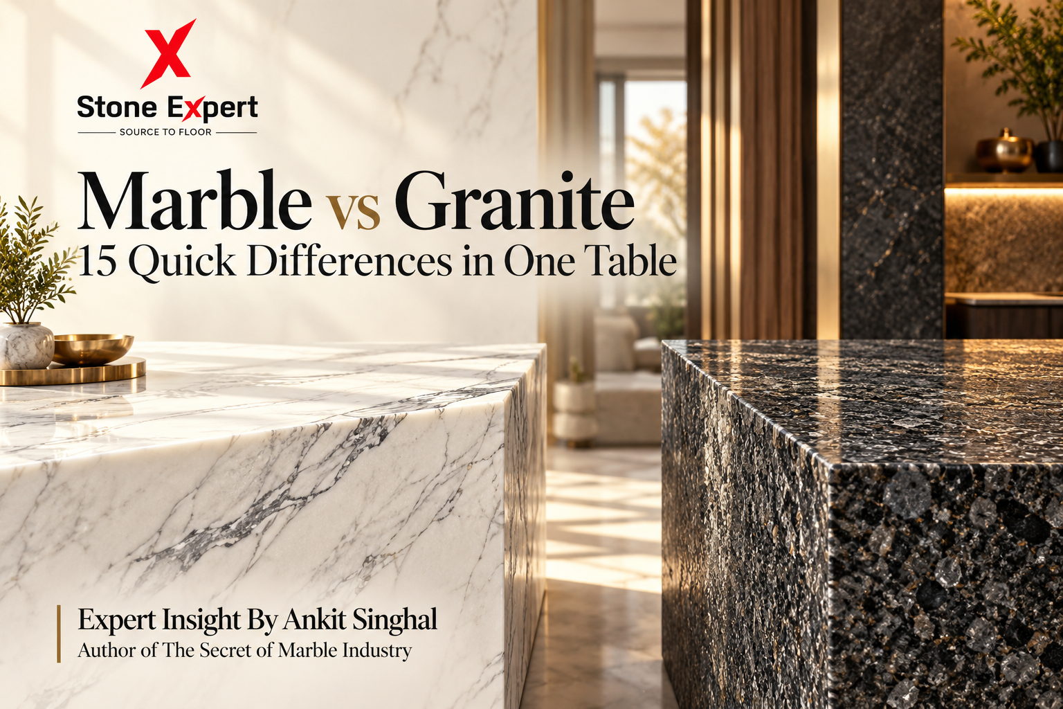 You are currently viewing Marble vs Granite: 15 Quick Differences in One Table